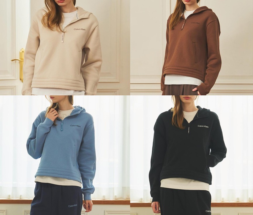 Womens Half-Zip Sweat Set-Up