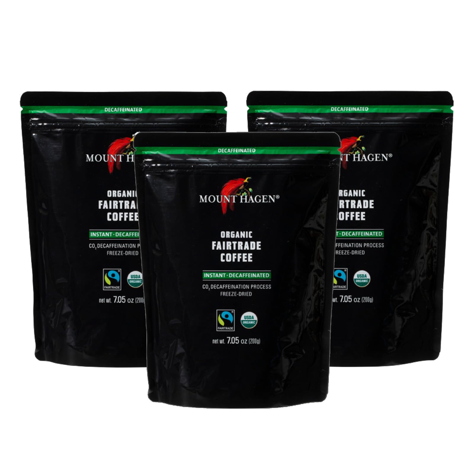 マウントハーゲン オーガニック フェアトレード インスタントコーヒー カフェインレス 詰替用 200g×3個
