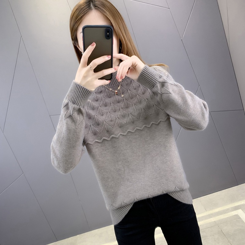 トップス レディース ニット セーター プルオーバー S M L XL 韓国 ハイネック ハーフタートルネック 長袖 かわいい 大人可愛い きれいめ シンプル カジュアル おしゃれ お洒落 こなれ感