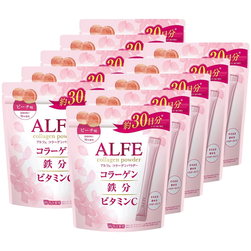 アルフェ コラーゲンパウダー 30袋 [10個セット]