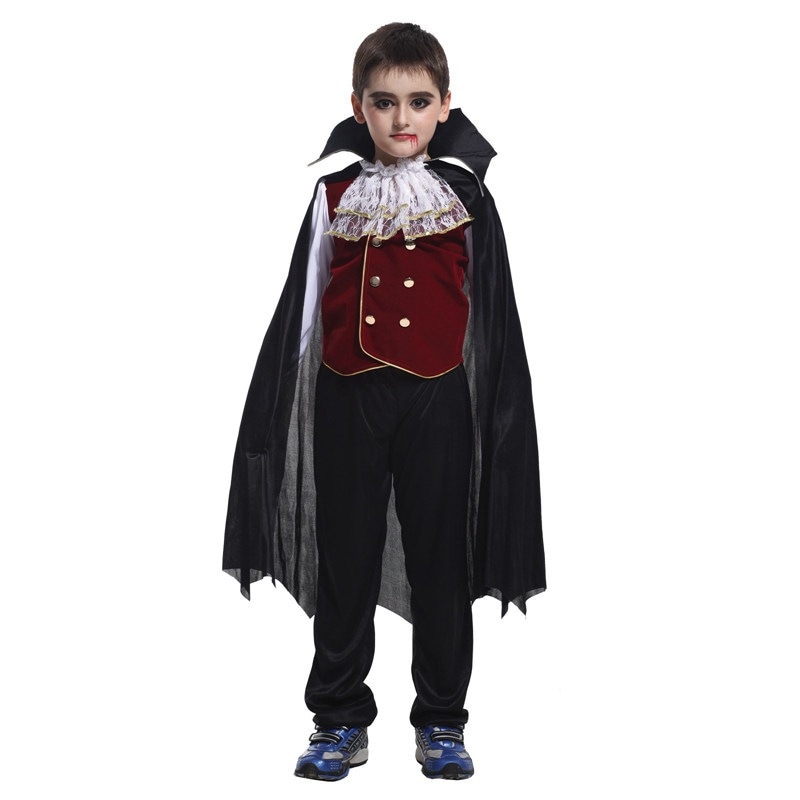 ハロウィーンのゴーストの服 ヴァンパイアの服 ヴァンパイア伯爵の衣装 子供用 ヴァンパイアの王子 子供用ゴーストの服