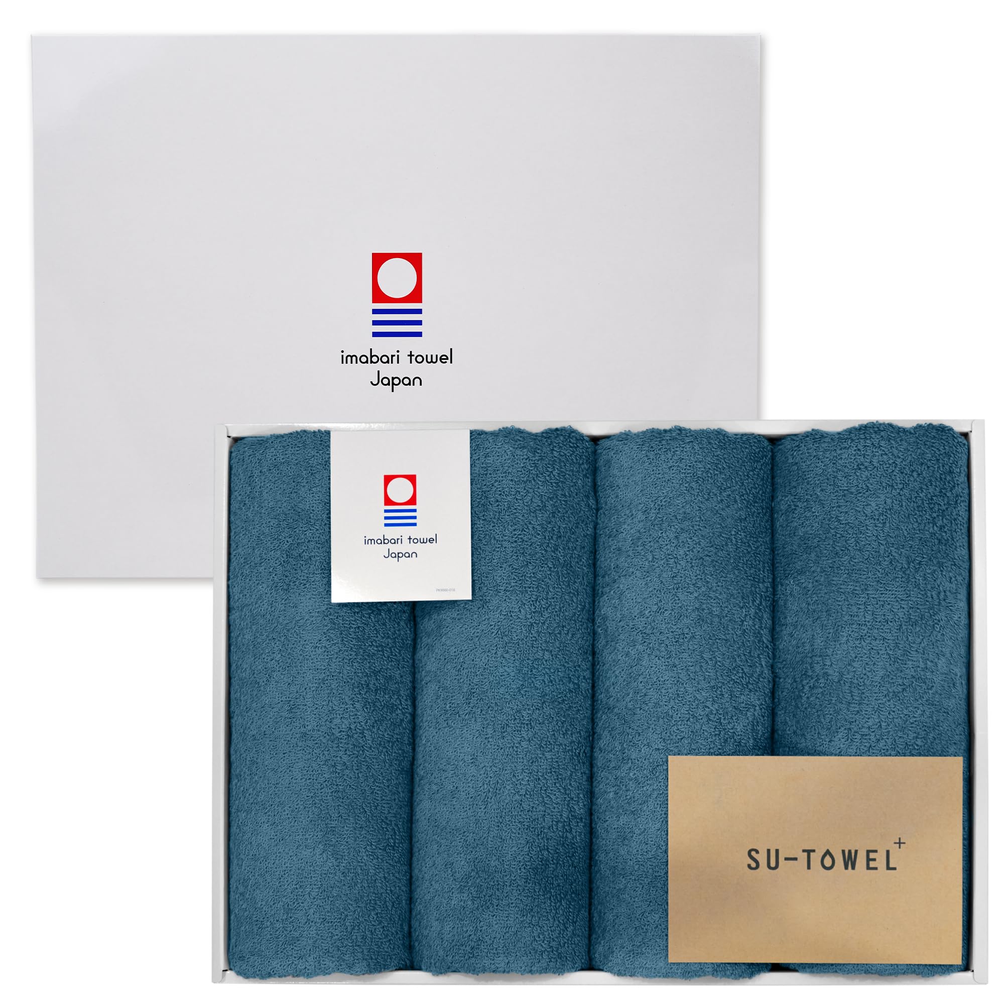 今治タオル フェイスタオル 部屋干し臭対策 日本製 SU-TOWEL+ 【抗ウイルス 抗菌 防臭 高吸水 高級ピマ】 洗濯しても効果が続く すうたおる 綿100% 88cm×34cm アッシュネイビー