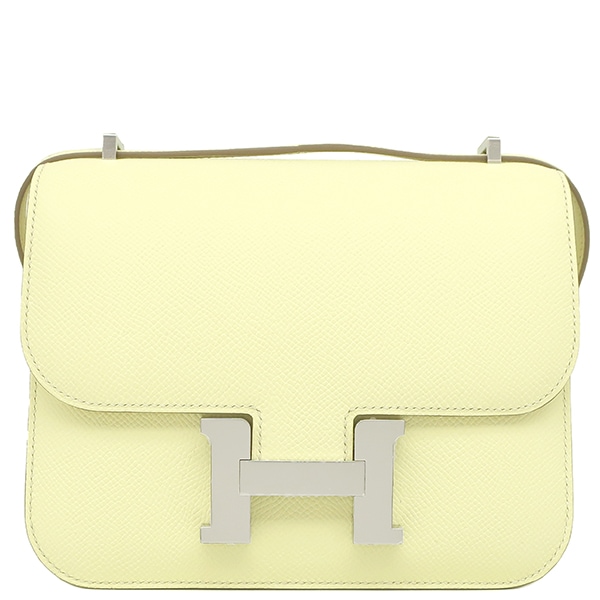 エルメス HERMES ショルダーバッグ コンスタンス3 ミニ ミロワール ヴォーエプソン ジョーヌミルトン シルバー金具 新品 未使用 黄色 新刻印 K刻印（2025年製） 【箱】【中古】