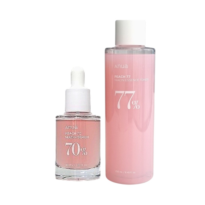 セット [化粧水+美容液] 桃 ナイアシン トナー 250ml + セラム 30ml / 韓国 スキンケア