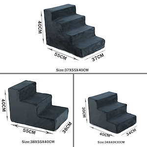 ペット用はしご ソファベッド用階段 取り外し可能 取り外し可能 洗える ペット用品 3/4 dog ladder 01 4 Step(37X55X40CM)