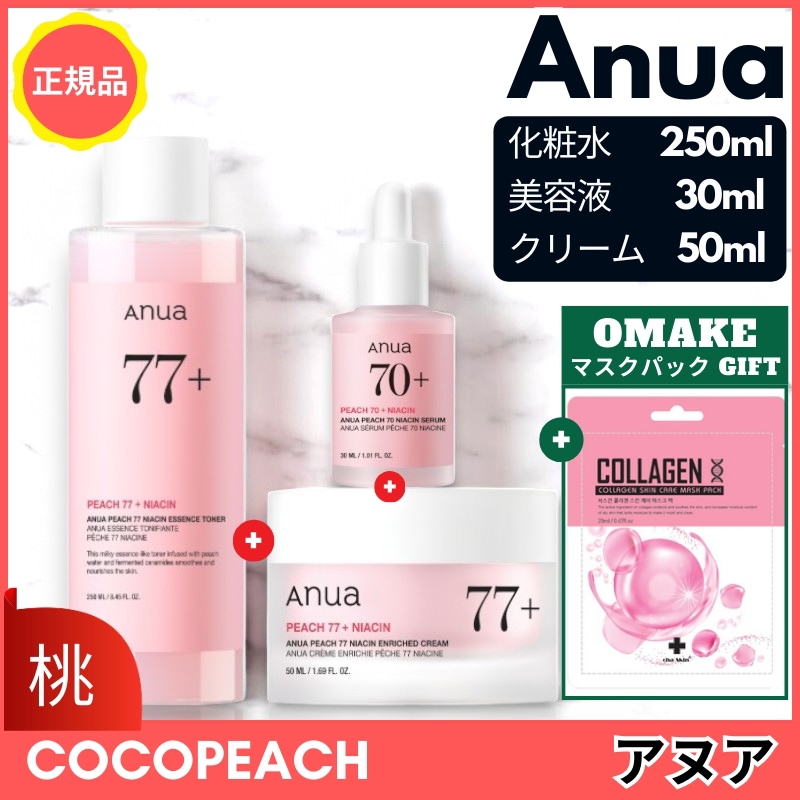 桃トーンアップオールインワンセット(桃 化粧水 250ml+ 桃 美容液 30ml+ 桃 クリーム 50ml)