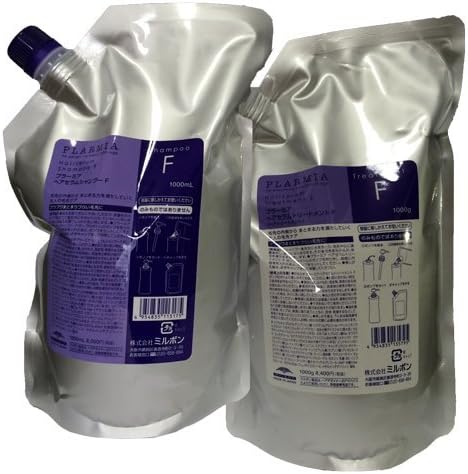【メガ割限定】ミルボン MILBON プラーミア ヘアセラム シャンプーF＆トリートメントF 各1000mL レフィルセット