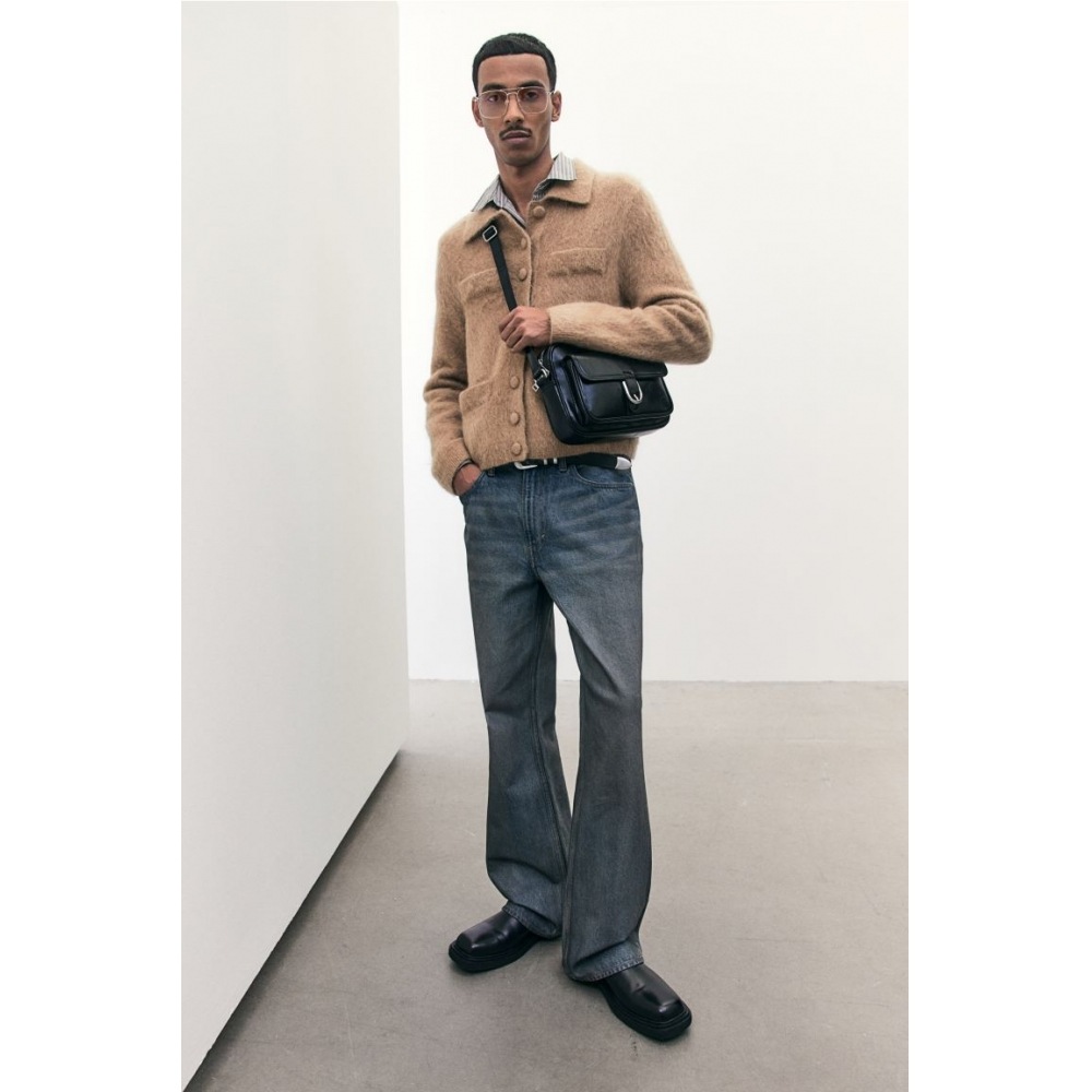 H&M ブーツカット レギュラー ハイウエスト ジーンズ デニム ブルー