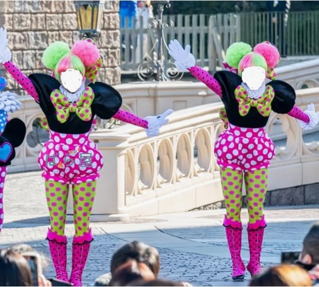 東京デ*ィズニーランド デ*ィズニー・パルパルーザ ミニーのファンダーランド 女性ダンサー衣装 手袋＆髪飾り付き コスプレ衣装+ウィッグ+靴