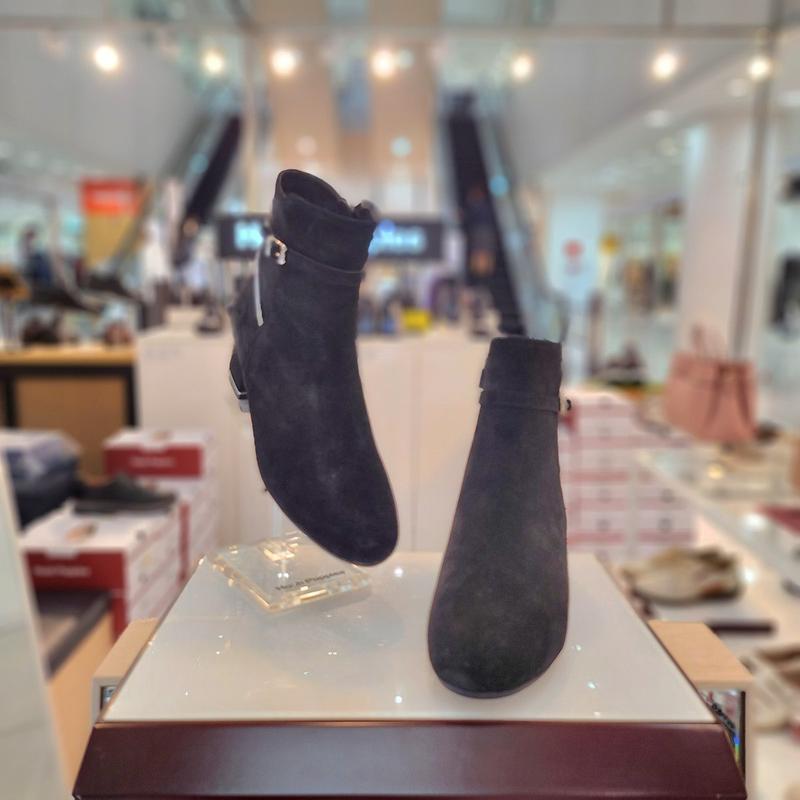 女性用 履きやすいクリスタルストラップ 軽量スエード アンクルブーツ 3fr601-3_CA