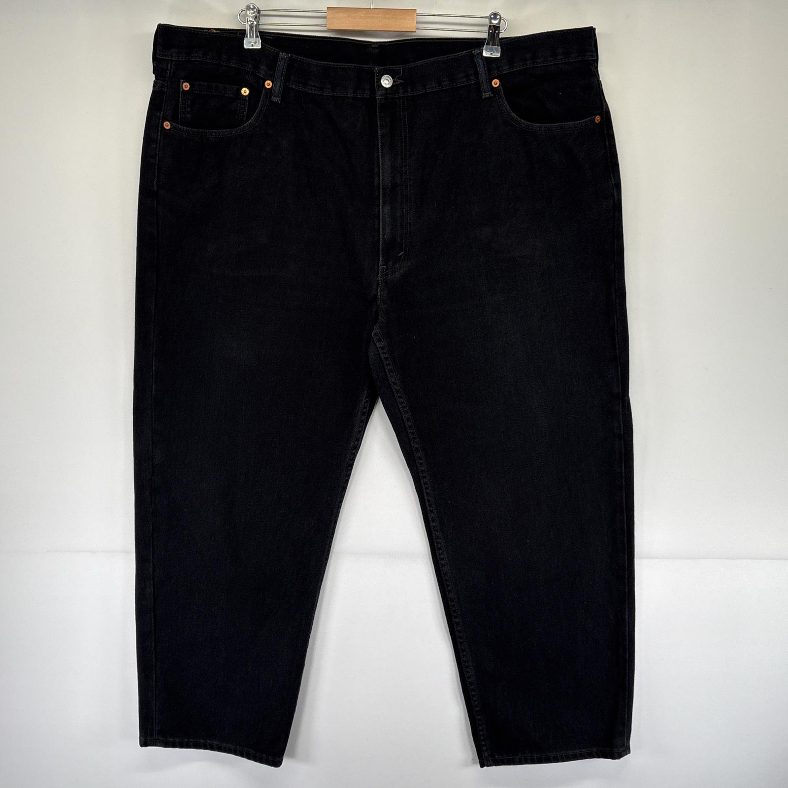 古着 デニムパンツ 550 テーパード ジーパン ジーンズ 色落ち 長ズボン 5ポケット w48 L30 ブラック メンズ