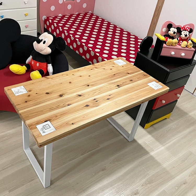 正規品 ミッキーマウス デスク 福岡県大川市より出荷 大人 子供 机 pcデスク おしゃれ 木製 無垢材 日本製 勉強机 白 ホワイト 人気 オシャレ アニメチック インテリア 家具 数量限定