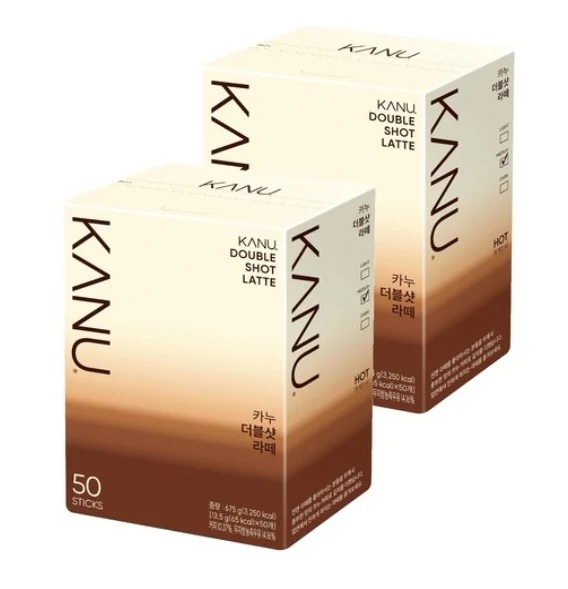 カヌー ダブルショット ラテ インスタントコーヒー 13.5g×50本×2個