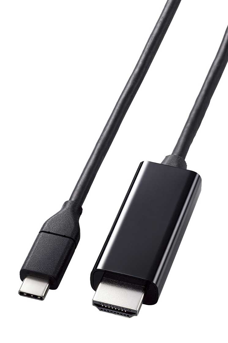 USB Type-C to HDMI 変換 ケーブル 3m やわらか 【 Windows PC Chromebook MacBook Pro / Air iPad Android スマホ タ