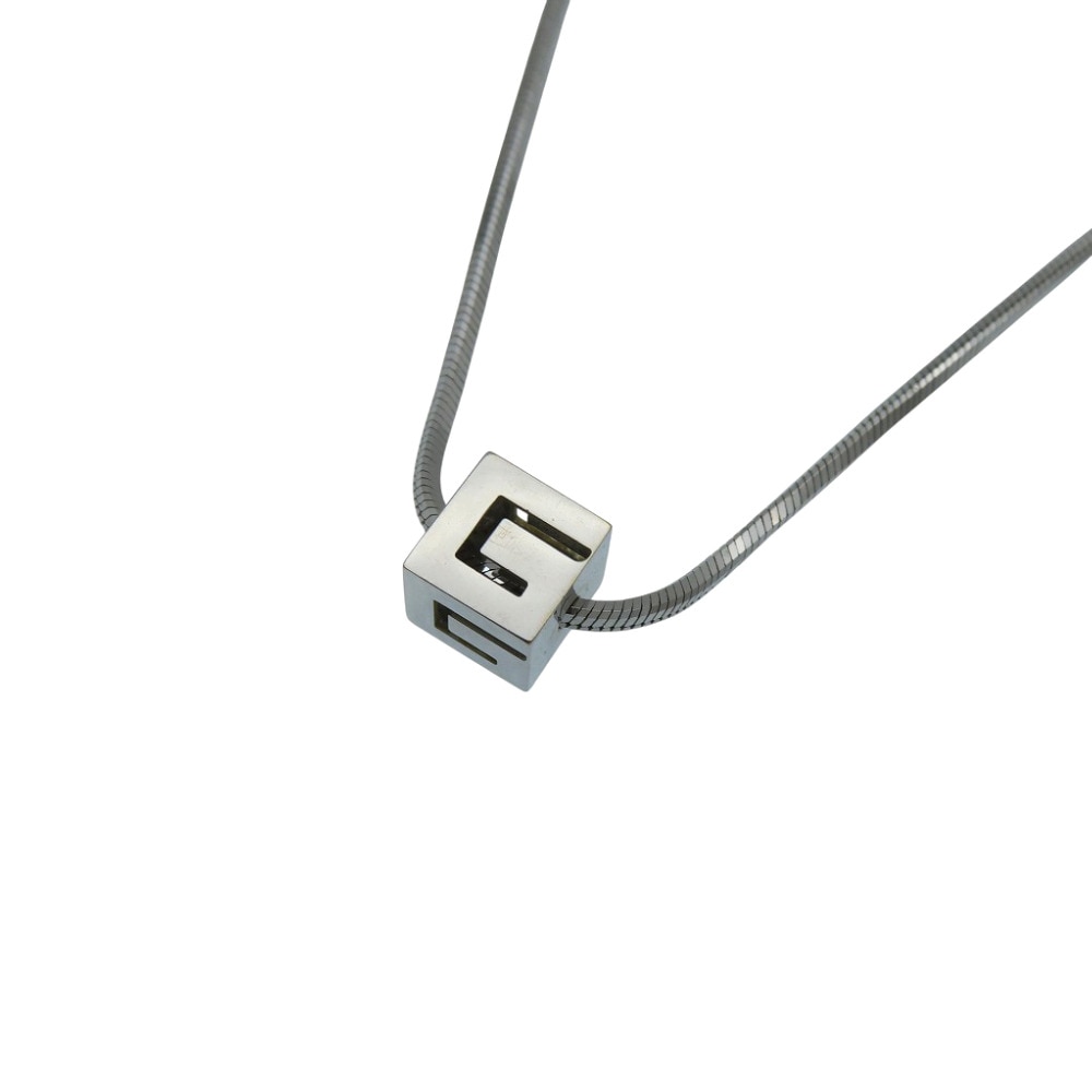 Gロゴ キューブ ネックレス ネックレス K18ホワイトゴールド ホワイトゴールド 1320【中古】 レディース