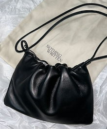 [NOTHING WRITTEN] Linen cross bag (Black) ☆送料込☆ NOTHING WRITTEN＞NELLA STRAP BAG