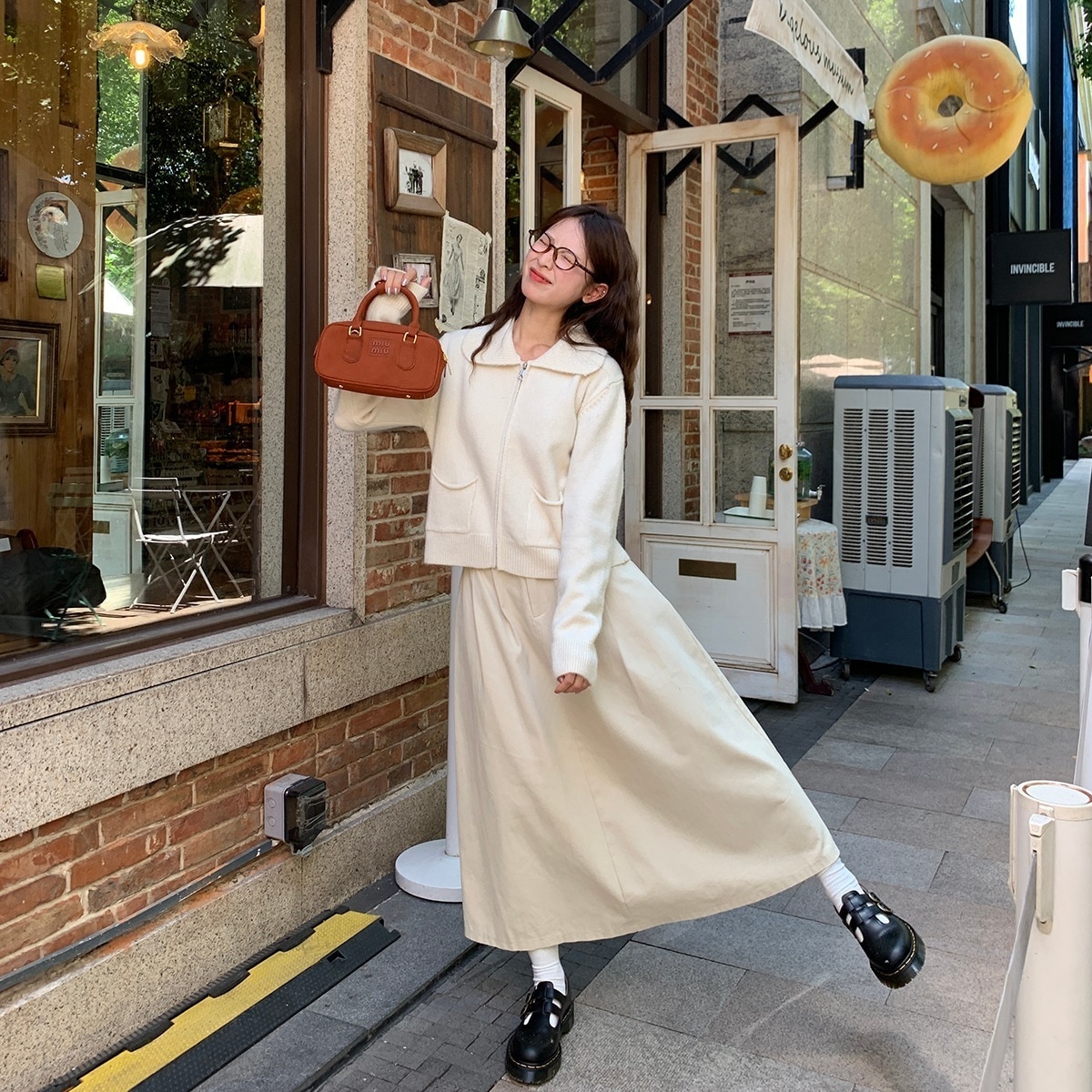 女性用デザインセーターカーディガン2024秋シックスリムトップ