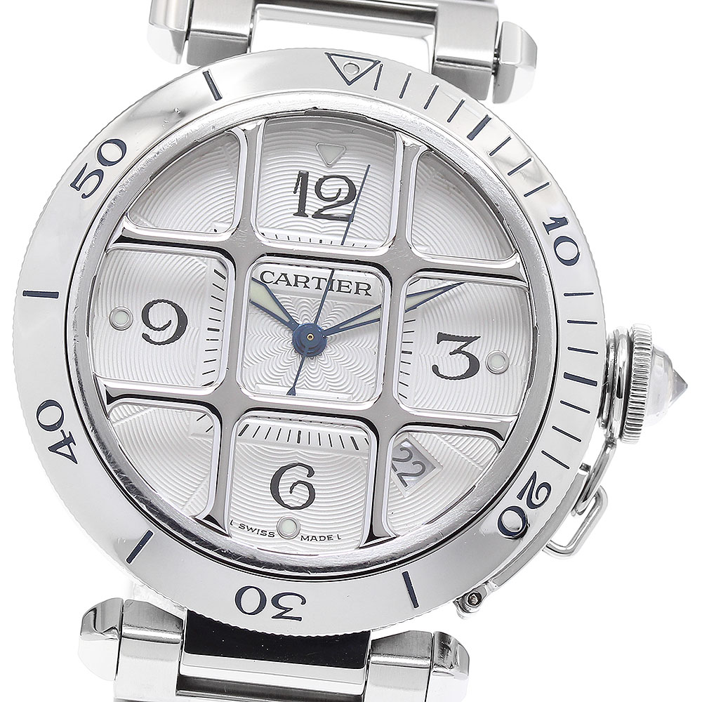 カルティエ CARTIER W31040H3 パシャ グリッド 38ｍｍ デイト 自動巻き メンズ 保証書付き_875753【中古】