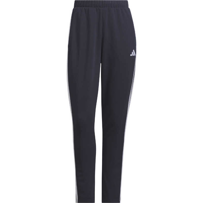 アディダス　レディース スリーストライプス レギュラーフィット ダブルニット トラックパンツ ［レディース /Mサイズ］ レジェンドインク×ホワイト 【返品交換不可】
