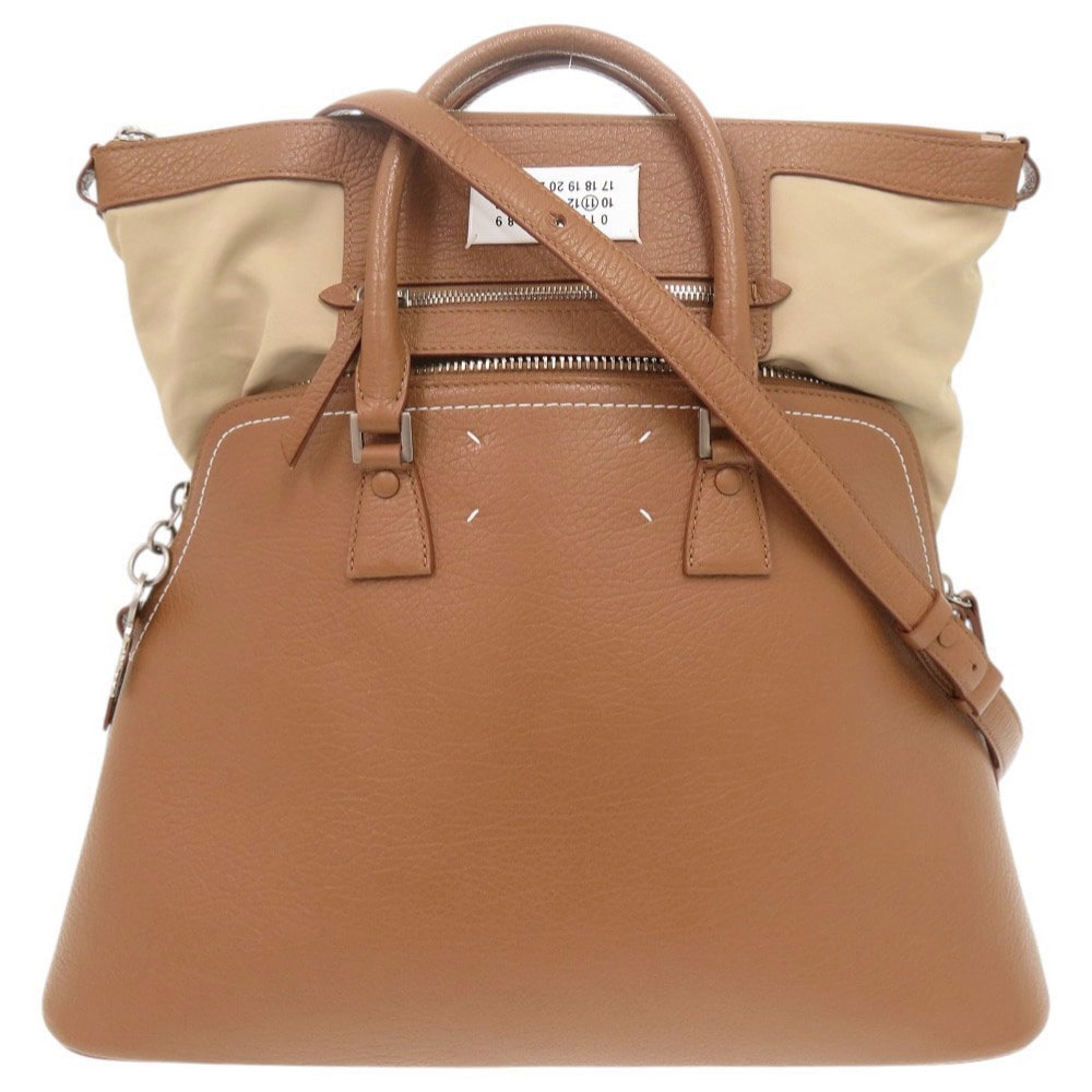 新品同様 2WAY 5AC S61WD0008 ハンドバッグ レザー ブラウン 1582【中古】 レディース