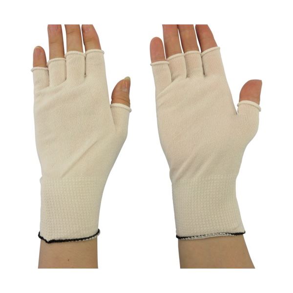 (まとめ) マックス 快適インナー 半指手袋 Lサイズ MX387-L 1双 (×3セット)