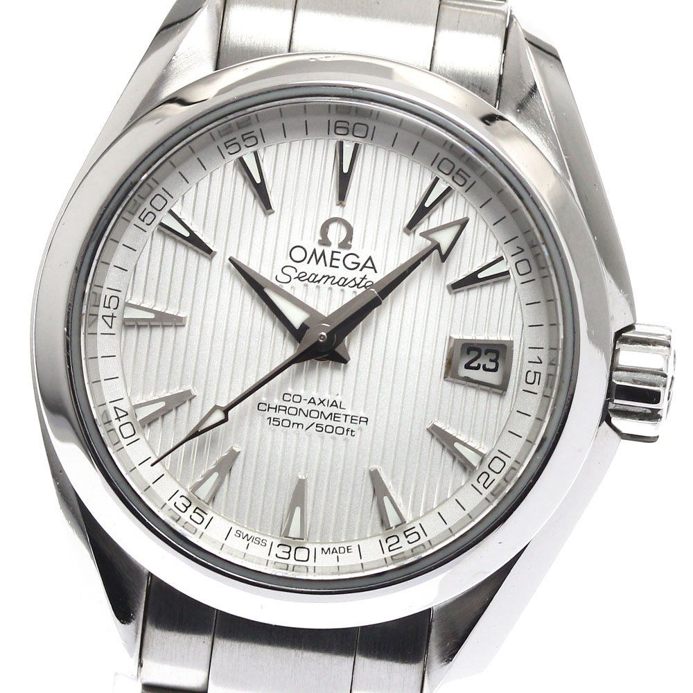 オメガ OMEGA 231.10.30.20.02.001 シーマスター アクアテラ デイト 自動巻き レディース 保証書付き_890195【中古】
