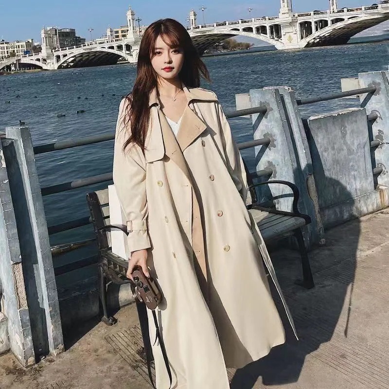 コート 切り替え ゆるい 韓国ファッション 新作 春 女 コート セミロング丈 高級感