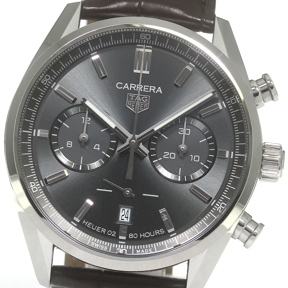 タグホイヤー TAG HEUER CBN2012-0 カレラ キャリバー ホイヤー02 クロノグラフ 自動巻き メンズ 箱・保証書付き_869656【中古】