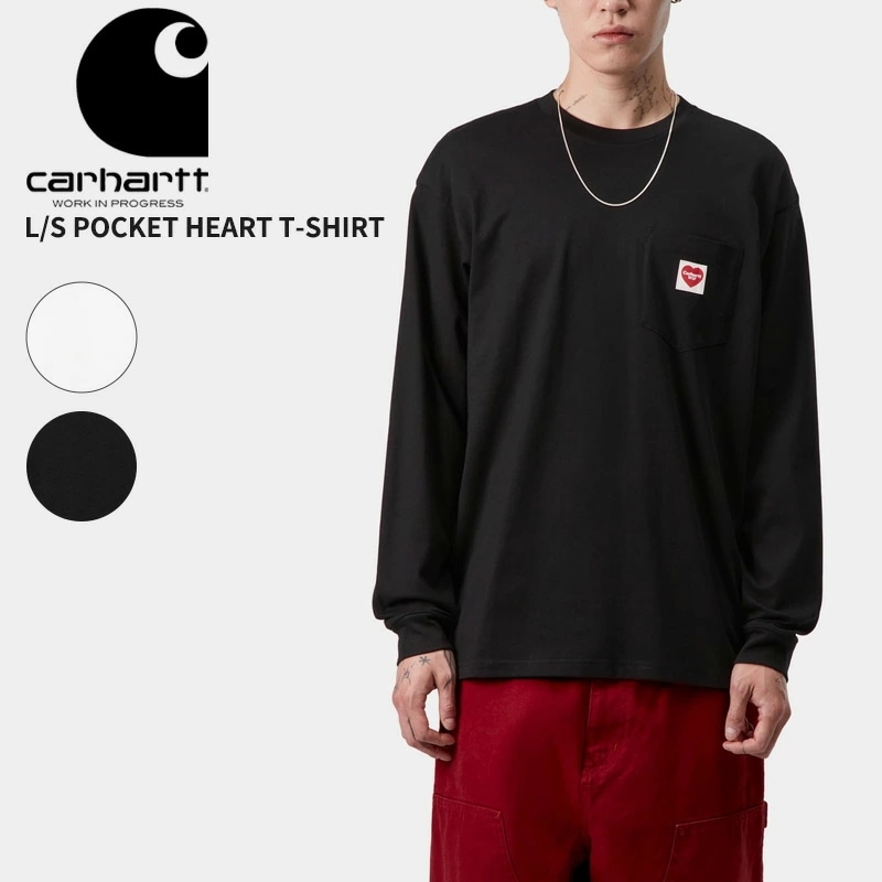 カーハート ダブリューアイピー メンズ ポケット付き長袖Tシャツ Carhartt WIP ロングスリーブポケットハートTシャツ カットソー I035300