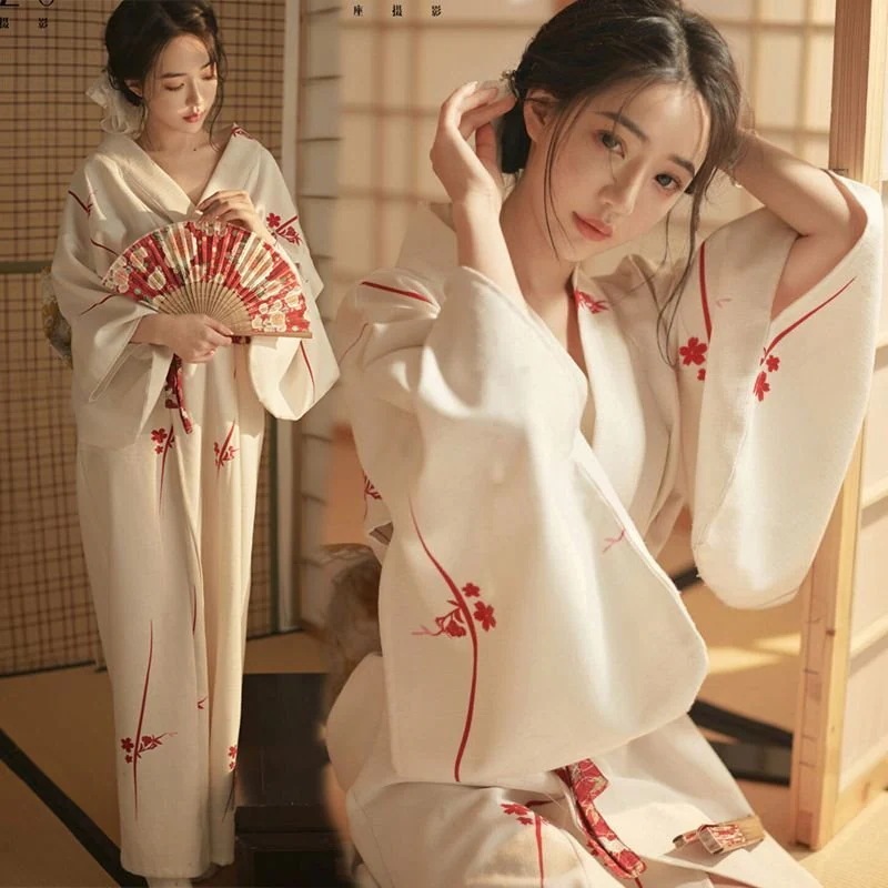 【3日で出荷】浴衣 神明少女 レディース ゆかた 浴衣+帯 白 花柄 大人 可愛い 着物 和服 和装 簡単 洗える