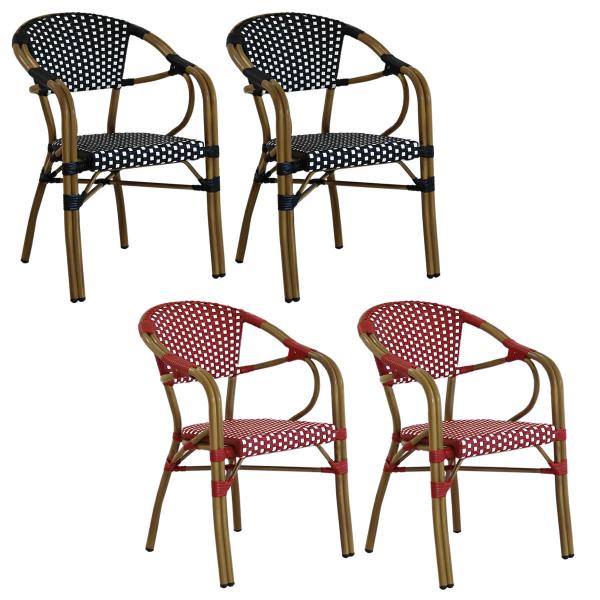 ガーデンチェアセット 2脚 ラタン アルミ 雨ざらし おしゃれ 北欧 庭 店舗 オープンカフェ レストラン 椅子 テラス ベランダ 屋上 肘 ホテル プール バルコニー