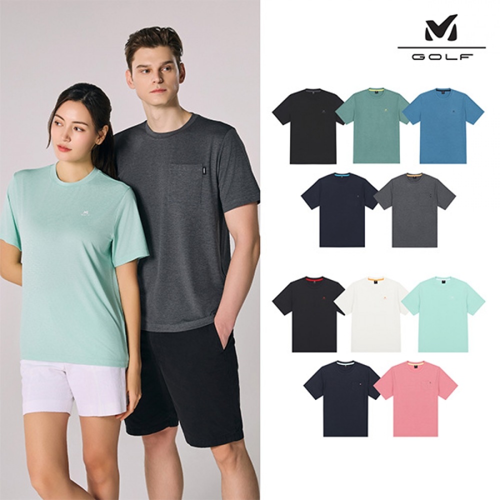 [ミーレゴルフ] ストレッチラウンド半袖Tシャツ 5点セット男女兼用チョイス1
