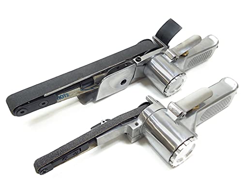エアベルトサンダー 10mm 20mm セット 替えベルト付 角度調整 バリ取り スポット溶接剥がし