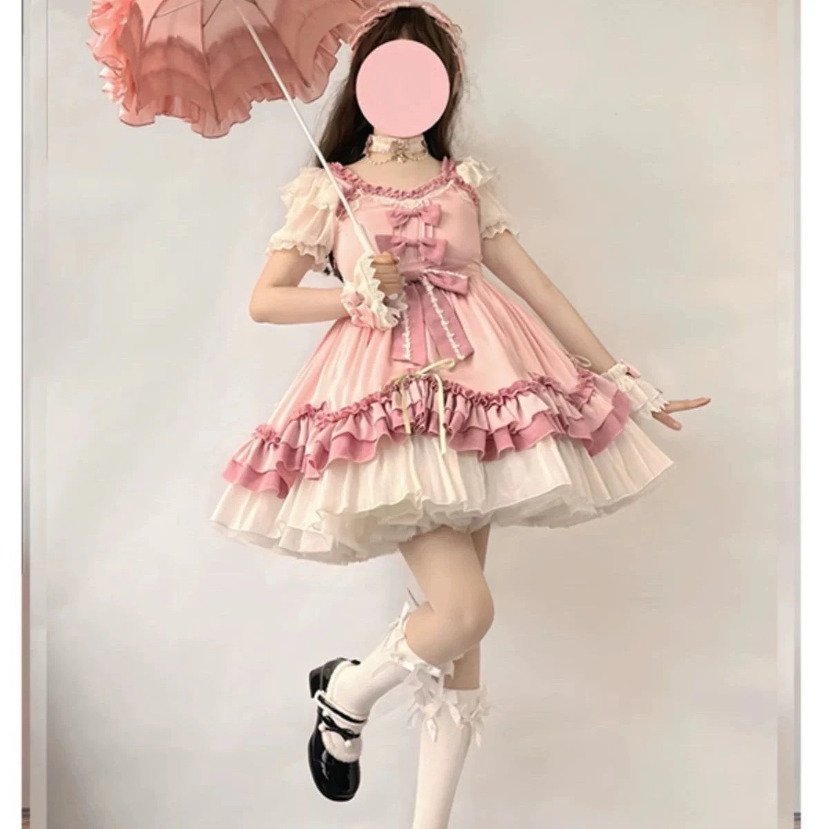 かわいいロリータ花嫁の優しい洋装ロリータドレス