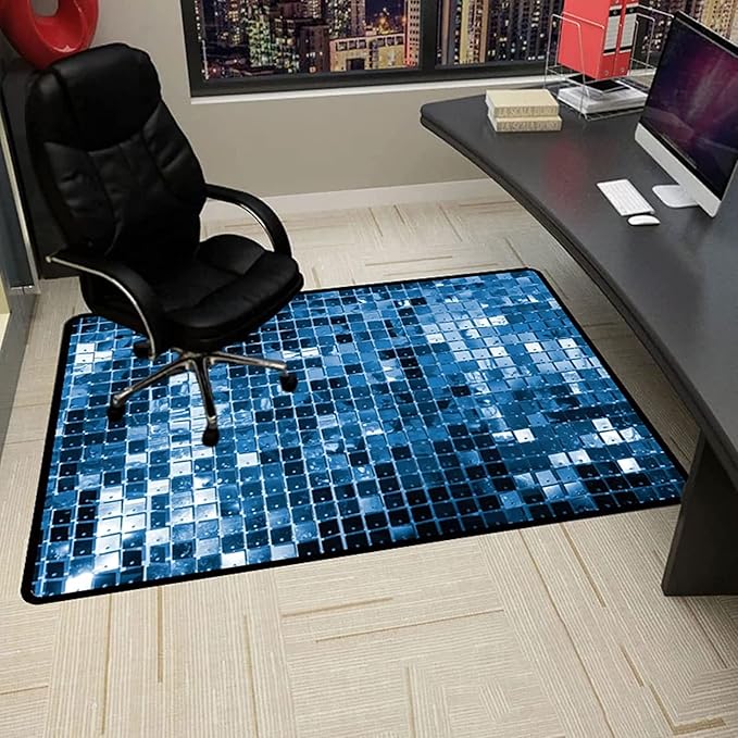 ハードウッドフロア ゲーミングチェアマット ノンスリップ ゴム製 ゲーミング コンピューターチェアマット フロアプロテクター ゲームルーム ホームオフィス装飾 ローパイルカーペット (カラー: カラー