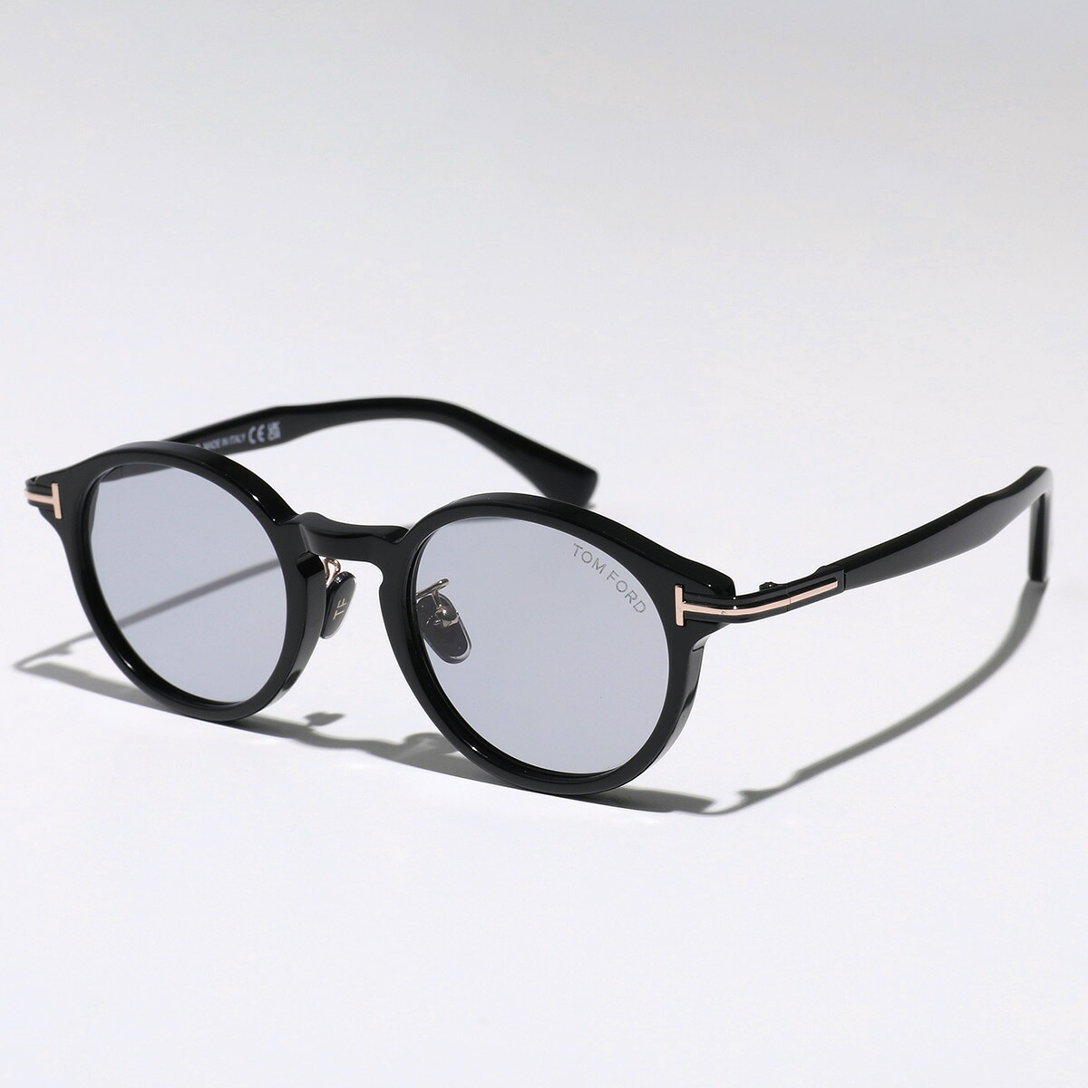 TOM FORD トムフォード サングラス TF1150-D FT1150-D メンズ ラウンド型 セルフレーム フルリム アジアンフィット クリングスタイプ ロゴ アイウェア