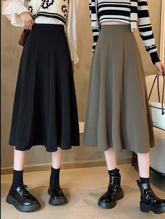 スカート ロングスカート ミディ丈 Aライン ハイウエスト 大人可愛い きれいめ シンプル カジュアル 大人 おしゃれ お洒落 レトロ アジアン 大人可愛い 大人女子 こなれ感 ラフ ルーズ 個性的