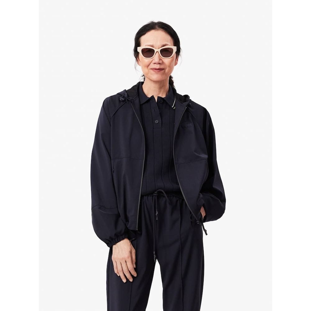 LACOSTE 女性用ウールブレンドフード付きトラックジャケット BF7441-54N HDE Q2NBF7441-54NHDE