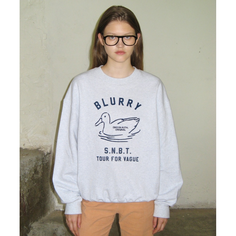 SINOON ブラーリーダックスウェットシャツ (メランジグレー) 13,522円