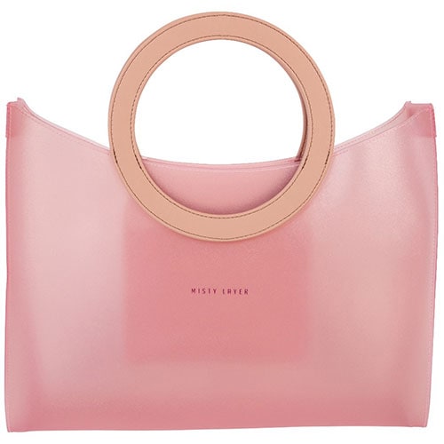 トートバッグ リングタイプ Ri ミストをまとうような柔らかい透け感 ピンク