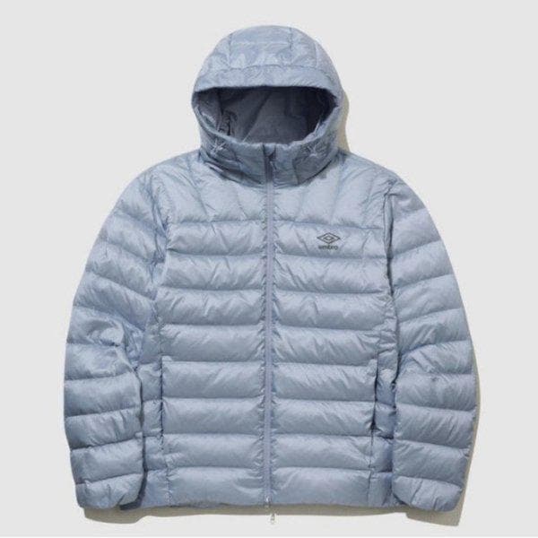 パディング VQA UQ321CDJ95-BBD フェザーフレックス 軽量フード付きダウンジャケット BLUE BLIZZARD