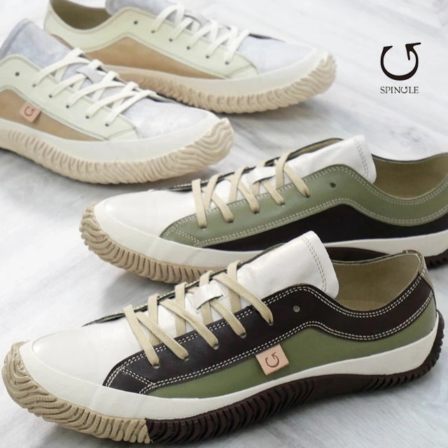 スピングル スニーカー メンズ 20周年記念 レザースニーカー 日本製 レディース カジュアル 本革 靴 カンガルーレザー レースアップ ローカット マルチ ミックス SP-110FA 最強翌日配送