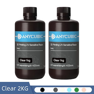 AnyCUBIC-3Dプリンター用のUV樹脂,フォトンボの基本的な3Dプリンター,500g,1kg,印刷材料 CLEAR-2KG