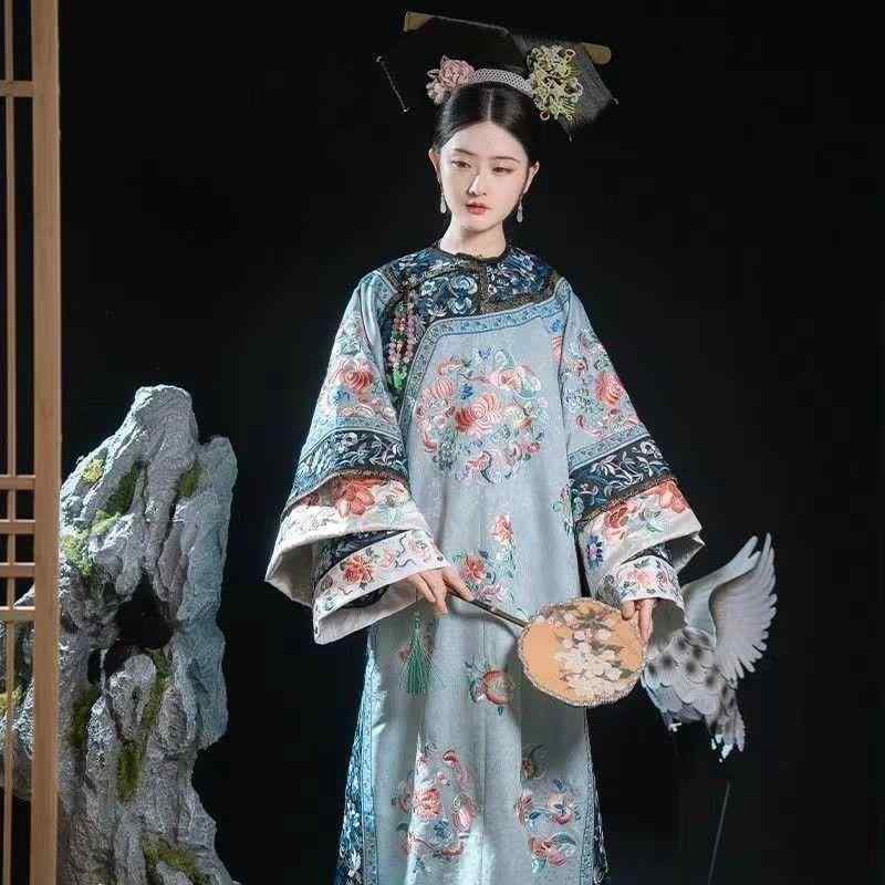 強くお勧めします民族 衣装 レディース 清朝 宮廷 風 貴妃 姫 ロング ドレス 伝統 柄 ゆったり ポリエステル 夏 イベント 舞台 衣装