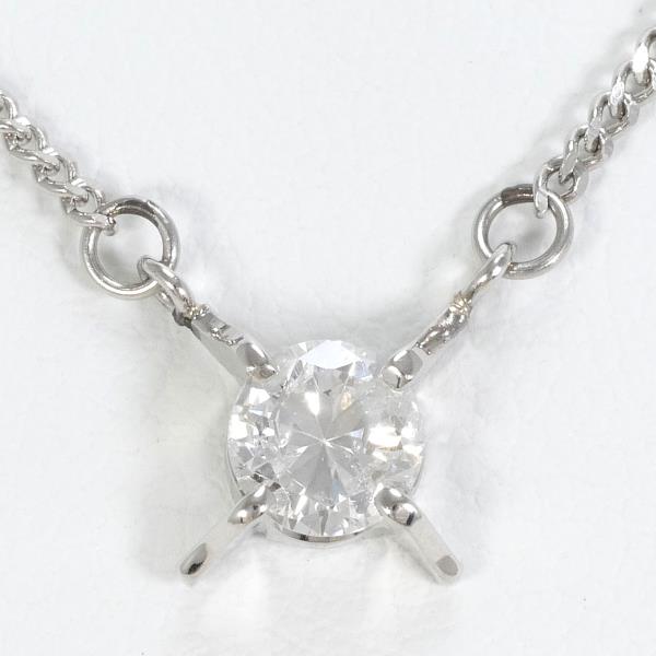 PT850 プラチナ ネックレス ダイヤ 0.40 鑑定書 約41cm ジュエリー 中古