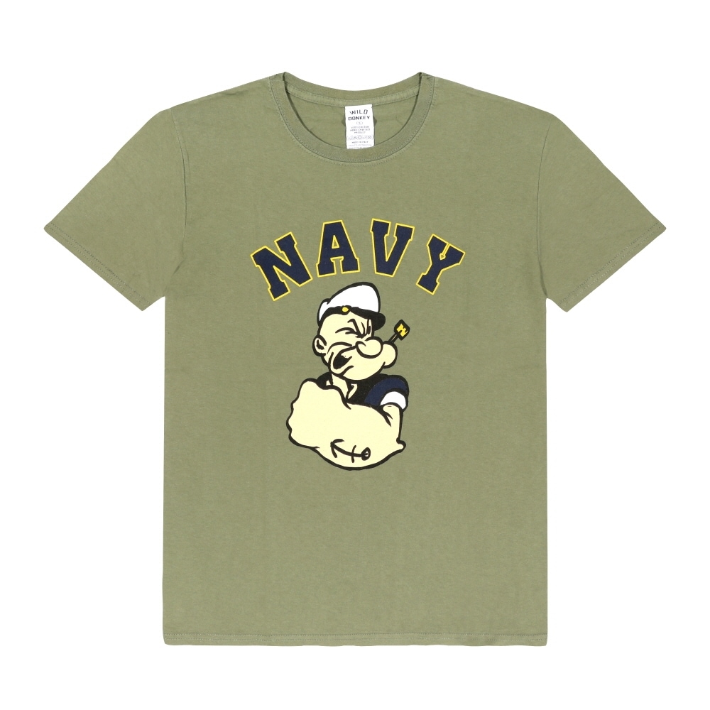 ワイルドドンキー 共用半袖Tシャツ T-NAVY ARMY GREEN