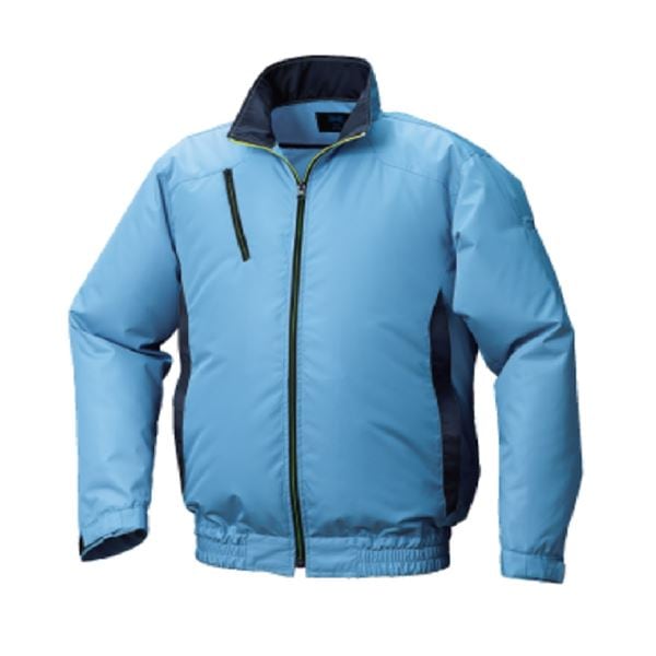 KU92010 空調服 ポリエステル製 カジュアル 服のみ ライトブルーxダークネイビー M