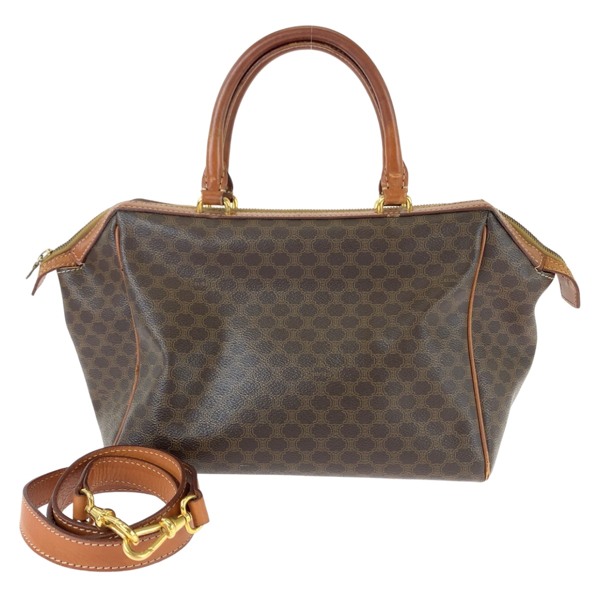 ヴィンテージ マカダム ブラウン ゴールド金具 レザー M94 ボストンバッグ ハンドバッグ ショルダーバッグ レディース 407176