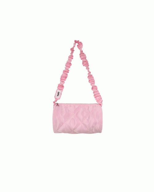 mini round quilting bag_baby pink