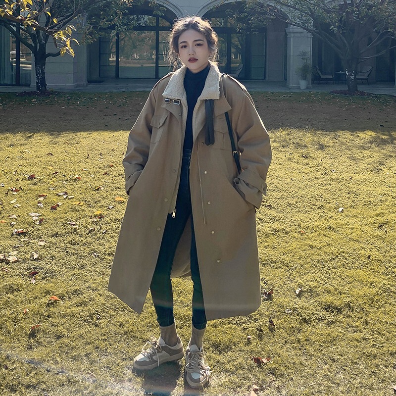 アウター コート ロングコート 長袖 襟付き ポケット ロング丈 前開き ボタン ファスナー 重ね着風 かわいい 大人可愛い きれいめ シンプル 上品 おしゃれ かっこいい カジュアル レトロ ラフ